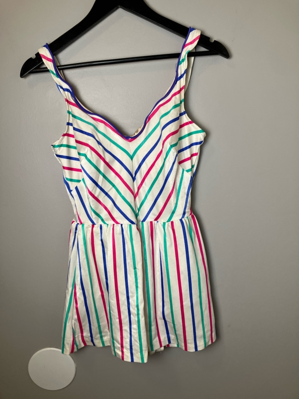Vintage Cole of California Bathing Suit Costume Striped Retro Pin-Up Size 14
